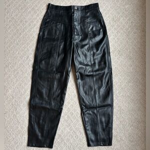 Zara Black Leather Pants